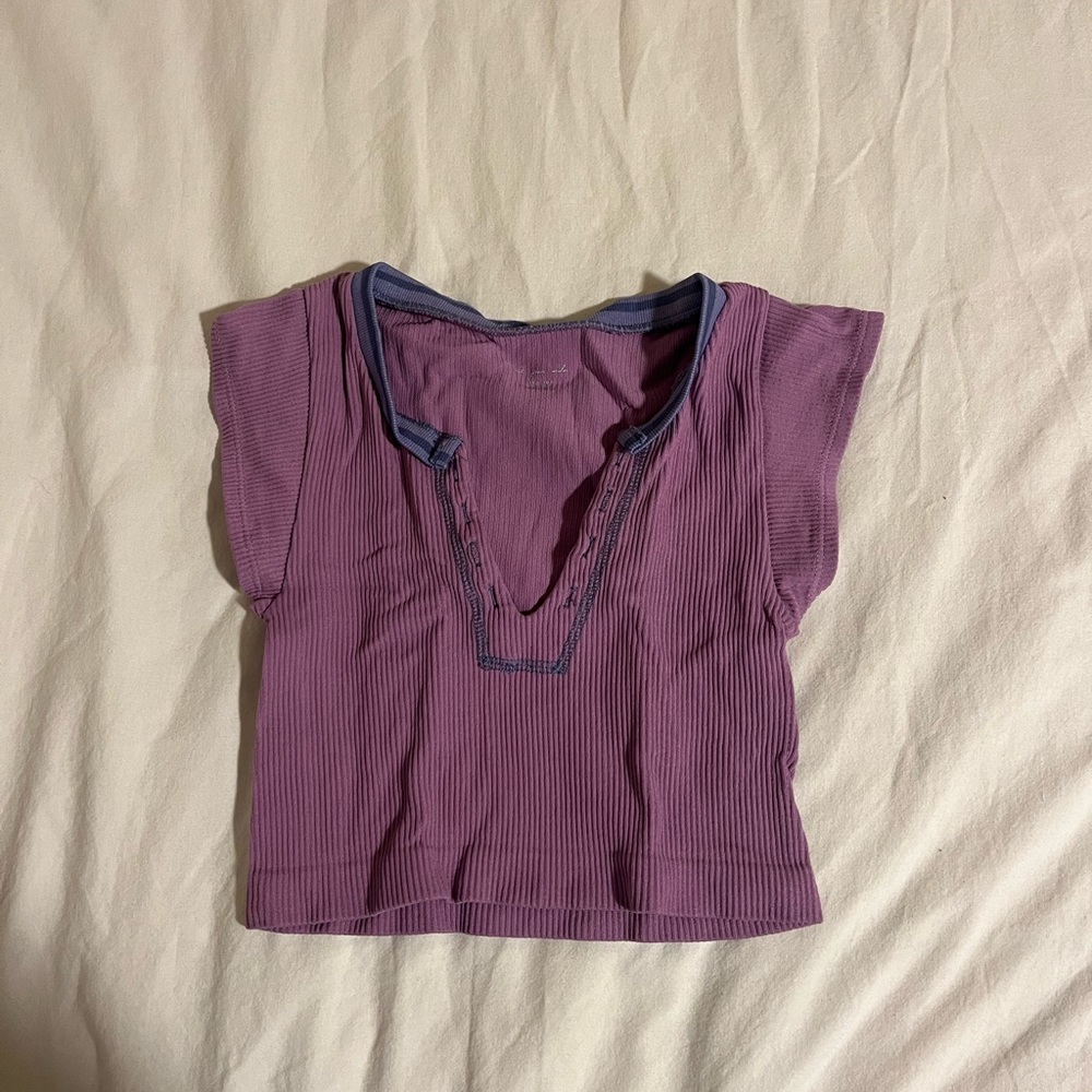 Urban Outfitters Out From Under Go For Gold Seamless Crop Top in purple